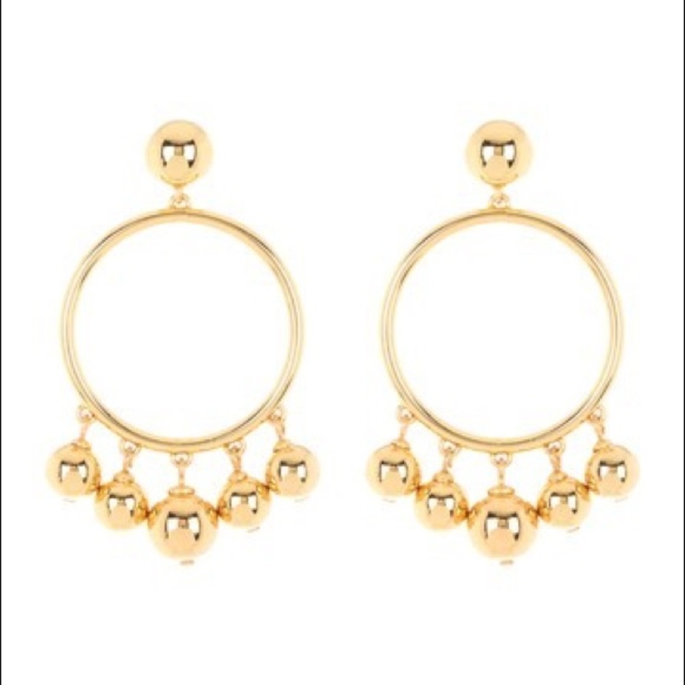 NWT Kate Spade Bauble Ball Drop hoop earrings